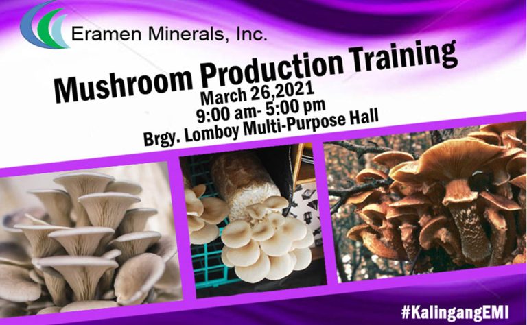 Eramen Minerals Mushroom Production Training - Eramen Minerals Inc.