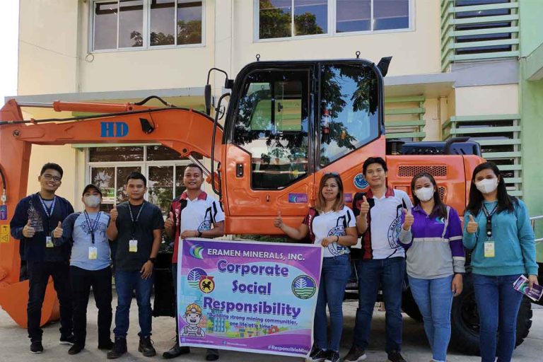 Provision of Wheeled Excavator to LGU Infanta - Eramen Minerals Inc