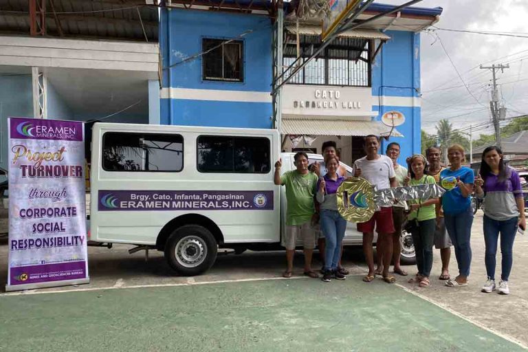 Provision of Service Vehicle to Barangay Cato - Eramen Minerals Inc