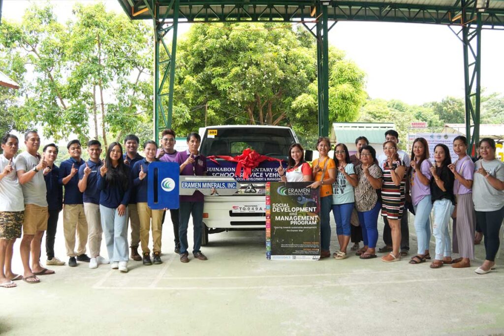 Eramen Minerals Inc Turns Over School Service Vehicle to Guinabon Elementary School - Eramen Minerals Inc.