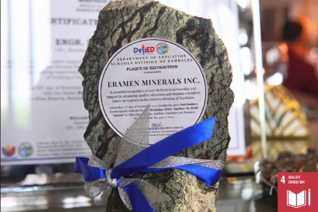 Building Futures Together DepEd Zambales Honors Eramen Minerals, Inc. as a Key Education Partner